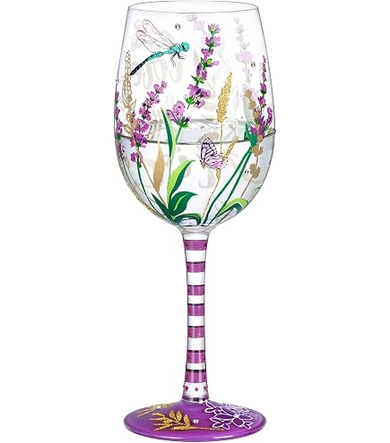 Verre à Vin Peint Main Coccinelle Coloré 42cl - Cadeau Original Femme Design Unique