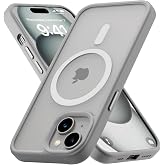 Tigowos iPhone 15 i&ccedil;in Manyetik kılıf MagSafe 15FT D&uuml;şmeye Dayanıklı Sararma &Ouml;nleyici Ağır Hizmet Darbeye Dayanıklı Arka Kapa