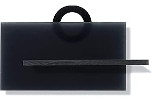 MODULOR PLEXIGLAS® GS de color, versátil y resistente a la rotura para objetos ligeros, etc., plancha de PLEXIGLAS® GS de 3 mm de espesor en 12 x 25 cm, blanco y negro translúcido (7H25)