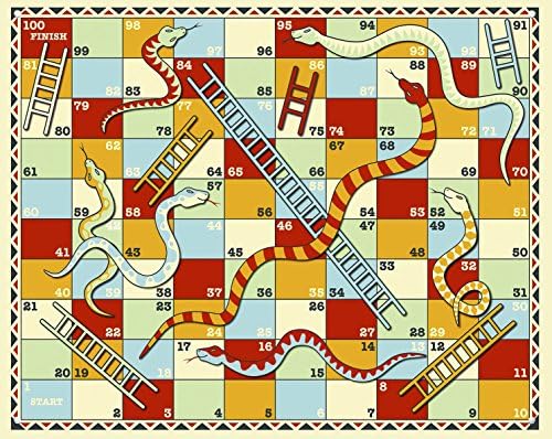 MOUSE MAT featuring the game Snakes and Ladders
