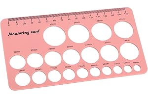 LUQEEG Szablon Koła, Linijka do Sutków, Linijka do Pomiaru Sutków Matek z miękką taśMą o Długości 1,5 M Elastyczne Silikonowe Narzędzie do Pomiaru Kołnierza Piersiowego do Sutków (Różowy)
