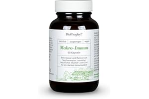 ‎BIOPROPHYL BioProphyl® Makro-Immun - Beta Glucan mit Vitamin C und Zink zur Unterstützung des Immunsystems - 60 Kapseln für 1-2 Monate