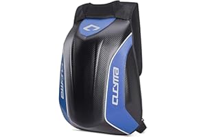 Bagtecs Zaino moto conchiglia rigida Carbon 30 Litri Volume blu