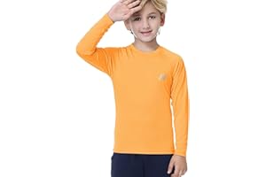 MEETWEE Boy Long/Short Sleeve Rash Vest Guard Kids Swimming Top UV Sun Protection UPF 50+ Quick Drying