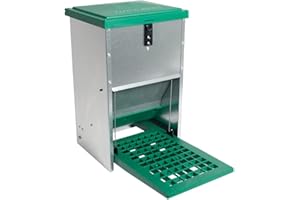 RENTACOOP Olba Automatische Pedal Feeder - für Hühner und anderes Geflügel (4-6 Hennen - 17,5 Pfund von Futtermitteln)