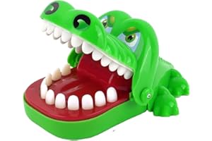 Wekuw Crocodile Jeu de Société Crocodile Toy Classic Bouche Dentiste Morsure Doigts Famille Enfants Enfants Action Compétence Jeus Jouet, pour Filles et Garçons, Jeu Familial, Jeus de Société
