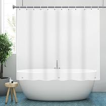 Rideau De Douche Anti-Moisissure TESSTSY 200x200 Cm - PEVA Imperméable Avec 16 Crochets