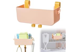 LEKEFETO Wickeltisch Organizer Baby Windel Caddy Wickelkommode Organizer Wickeltisch Organizer zum Anhängen Organisation Wickeltisch Wickeltisch Zubehör Multifunktionale Baby Windel Organizer(Rosa)