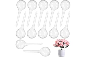 AETHERAURORA 12 Stück Kleine Pflanzen Gießkugeln 13x5cm Transparente Pflanzen Bewässerungskugeln aus Kunststoff 70ml Automatische Bewässerungskugeln für Topfpflanzen, Ideal für Urlaubsbewässerung Innen und Außen