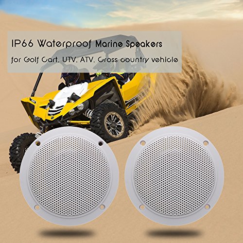 160 Watt 10,2 cm 2 Wege, weiÃŸ marine Boot wasserdicht Lautsprecher Motorrad Spa Raum UTV ATV RV Auto Golf Cart UV-Marine Lautsprecher