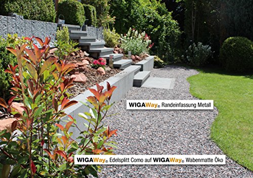 WIGAWay Öko Wabenmatte incl. Antiunkrautvlies, 5er Pack 115 x 80 x 1,8 cm, Bodenwaben zur Kiesstabilisierung - 3