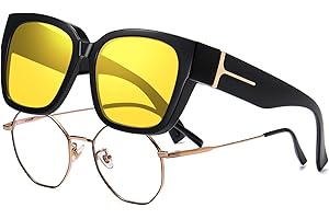 KANASTAL Surlunettes de Soleil Polarisées Homme Femme Lunettes de Soleil Tendance Carrées Unisexe UV400 pour la Conduite