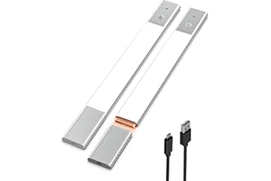 EZVALO Bezprzewodowe oświetlenie szafy, 38 cm, 2200 mAh, zdejmowany akumulator, lampa podszafkowa LED, 3 temperatury barwowe, możliwość ściemniania, oświetlenie szafy z czujnikiem ruchu, do szafy na