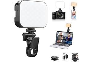 Ulanzi VL100X selfie-lampa, klämma LED-ljuspanel för telefon/laptop/ /dator, tvåfärgad bärbar klämkameralampa med di