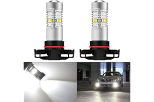 KATUR 2 szt. 1800 lm niezwykle jasne światło przeciwmgielne H11/H8/H9 DRL światło przeciwmgielne, 360 stopni LED do jazdy samochodem, odpowiednie do świateł do jazdy dziennej lub świateł przeciwmgielnych, białe