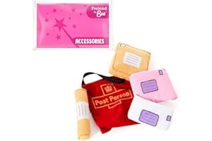 PRETEND TO BEE Postal Worker Dress Up Costume for Kids/Toddlers, Accessories Available, 5 Piece Soft Play Parcels and Red Postal Bag