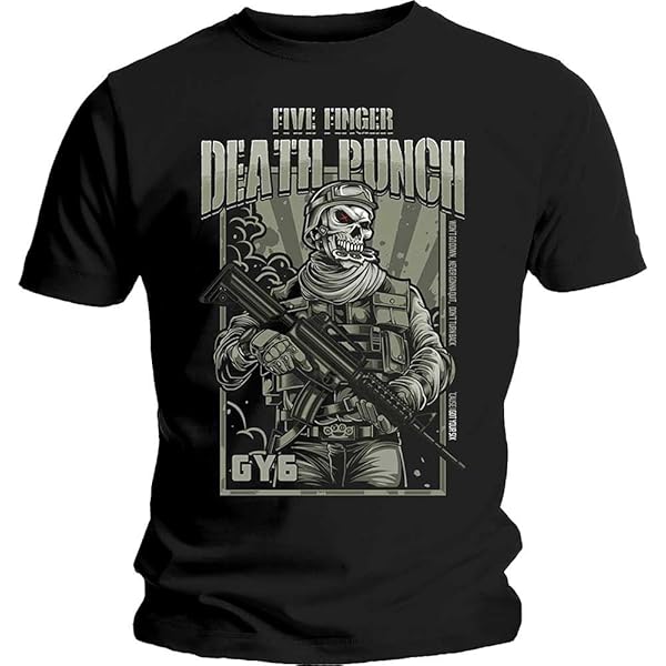 5FDP Camiseta Sin Mangas Warhead Skull: Merch Oficial De Five Finger Death Punch, Estampado Frontal Y Trasero, Algodón