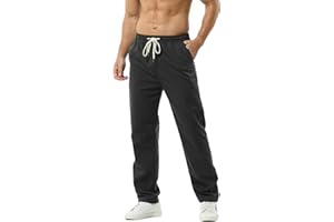 Hoerev Men Casual Beach Trousers Linen Trousers Pants