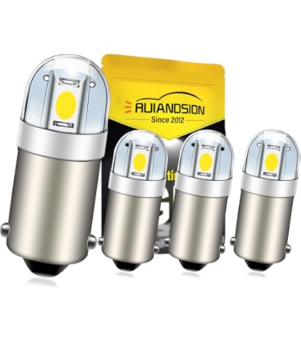 Ruiandsion Confezione da 2 lampadine LED 1156 da 6 V, colore ambrato, 1141 1003 3014 BA15S, chip LED 5050 12SMD, ricambio per luci di retromarcia, indicatori di direzione, fanali posteriori, non