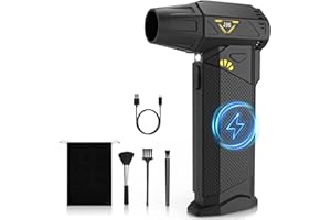 YIKANWEN Elektrische Staubgebläse Luftdruckspray, 3-Gang 130000 U/min, Druckluft Compressed Air Duster mit 5000mAh Akku