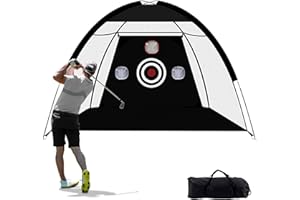 TTCB Sports Golf Practice Net Outdoor, 10x7ft Golf Hitting Net Indoor with Mat & Swing Corrector for Backyard Driving, Chipping, Target Training Simulator Accessories, Gift for Men/Sport Lovers