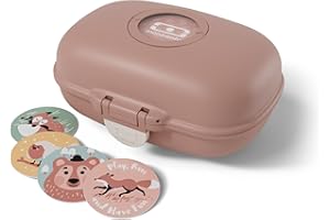 monbento - Boite a Gouter Enfant Gram rose Moka - Boite a Gouter sans BPA Ideale pour Ecole, Pique-nique, Vacances - Boite a Gouter Fille - Snack Box Personnalisable et Résistante - Rose