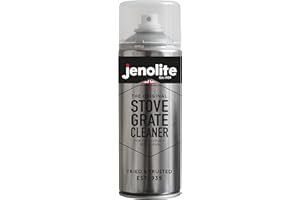 JENOLITE Detergente per griglie da stufa, 400 ml, rimuove impronte digitali, fuliggine, cenere, carbonio, grasso e catrame, ideale per bruciatori a legna/stufe, camini e barbecue