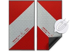 Magnetische Reflecto Kfz-Warnmarkierung aus Orafol ORALITE 5921M in vielen Varianten (Reflexfolie, 2 x 141mm x 282mm)
