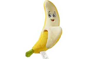 CHEWFFON Dog Toy, Dog Squeaky Toy with Banana Shaped, Plush Dog Toy for Small, Mediuam and Large Dog, Crinkle Dog Toy (Banana)