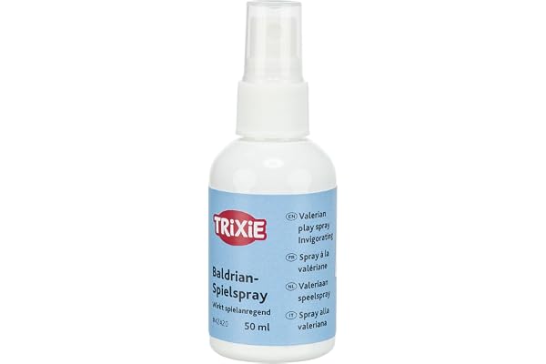 Spray ludique à la valériane TRIXIE – Spray stimulant pour chats – Favorise l'instinct de jeu – À l'extrait de valériane – Pour jouets et couchages – 50 ml – 42420