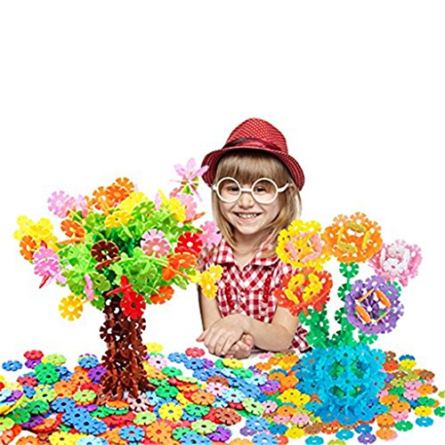 Preisvergleich Produktbild Edealing (TM) 400Pcs verriegelnde Plastikdisc pädagogische Bausteine verpackt für Kinder Kinder