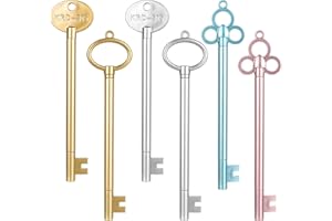 bssmmai 24 penne a forma di chiave, penna a sfera in gel retrò, penna a sfera nera con punta fine, per cancelleria e forniture scolastiche