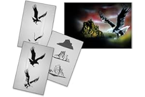 UMR-Design AS-081 Adler Airbrushschablone Step by Step Grösse M