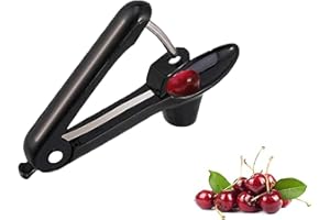 BIBITI Denoyauteur Cerise Et Prune,Acier Cerises Prunes Fruits Dénoyauteur Manuel Multifonctionnel Ménage,Inoxydable Denoyauteur Olives Portable Plastique Cuisine pour Fruit Dénoyauteurs (Noir)