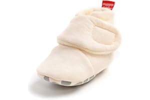MK MATT KEELY Matt Keely Baby Boys Girls Anti-Slip Soft Sole Slipper Booties Infant Crib Shoes Crawler Warm Winter Boots with Fleece Lining