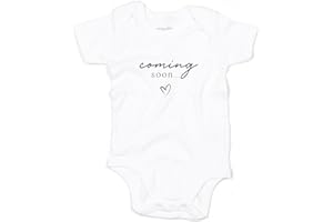 ROYELLE STEVENS Pregnancy Baby Announcement Coming Soon Newborn Baby Bodysuit Vest Unisex Baby Bodysuits Cotton Short Sleeved Boys Girls