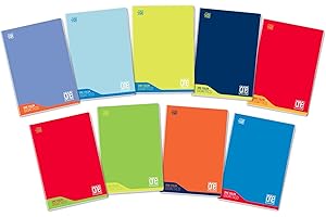 Blasetti - 6 Maxi quaderni DIDATTICI One Color. Carta da 100gr, 72 facciate + risguardo, Jolly Page, ideali per disgrafia, pacco contenente colori assortititi - Quadretti 10+