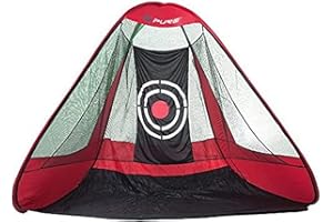 Pure2Improve 2Improve Golf Übungsnetz, triangelform, 300x180x200cm, Schwarz/Rot