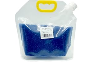 DeseCamen - Gel de sílice azul con indicador de saturación - 1 kg (1-3 mm) Absorbedor de humedad - reutilizable - perlas/bolitas desecantes - Deshumidificador