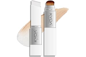 KYDA Color Changing Foundation Stick, 2-in-1 Dual Ended Eraser Foundation with Brush, Dewy Finish Base Makeup, Medium to Full Coverage, Lightweight Blendable Creamy – MEDIUM