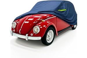 Svnqney Autoabdeckplane 10 Schichten Vollgarage Autoabdeckung Vollgarage Staubdicht Wasserdicht Autohülle Autoplane Car Cover für VW Beetle 1960-1997
