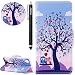 Produktbild HUDDU Handyhülle Schutzhülle für Sony Xperia XA1 Plus Nicht für Xperia XA1 Hülle Loved Eulen Blumen Flip Leder Tasche Wallet Case Cover Magnetic Stand Wrist für Sony Xperia XA1 Plus Klapphülle Mädchen