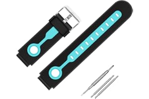 Coholl Cinturino di ricambio per smart watch per bambini, 16 mm, compatibile con Kidizoom DX2 PTHTECHUS CPROGRACE INIUPO 9 Tong, cinturino in silicone per ragazze, ragazzi e studenti, colore nero e