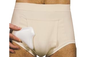 MANIFATTURA BERNINA Derby 65141P - Bandage herniaire homme Slip hernie inguinale en Tissu élastique moyenne compression avec 2 pelotes compressives amovibles