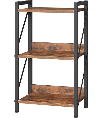 NUODWELL Verstellbares Bücherregal aus Holz mit