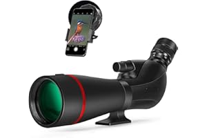 JoyDate 20-60x 80mm ED Spektiv mit Smartphone Adapter, Extra-Low Dispersion Spektivs perfekt für Zielschießen Vogelbeobachtung Jagd Wildlife Scenery