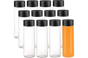 ZMCYN 12Pack 12OZ (350 ml) Empty Plastic Juice Bottles with Lids, Reusable Sensory Bottles Plastic PET Smoothie Bottle, Clear Drink Bottles for Juice, Smoothie, Beverage