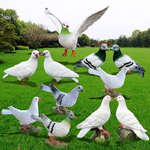 GDS Simulation White Dove ornament/garden garden resin crafts/sculpture/landscape/outdoor animal ornaments , 7