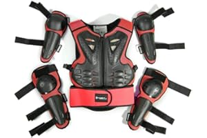 ARMOR QTREES Traje de protección para niños de 5 a 13 años de edad, para motocross, ciclismo, esquí, patinaje sobre ruedas