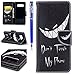 Produktbild EUWLY Schutzhülle für [Samsung Galaxy Note 8] Lederhülle Leder Case Ledertasche mit Standfunktion und Magnetverschluss, Samsung Galaxy Note 8 Bunt Muster Flip Case Cover Wallet Leder Brieftasche Hülle im Bookstyle Kartenfach Leder-Mappen-Karten-Slot-Abdeckung für Samsung Galaxy Note 8 + Blau Eingabestift Stylus Touch Pen-Tier Weiß Gesicht